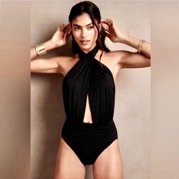 Banana Republic NWT Twisted Knot Remake One Piece Swimsuit White Women’s Medium - Picture 2 of 7